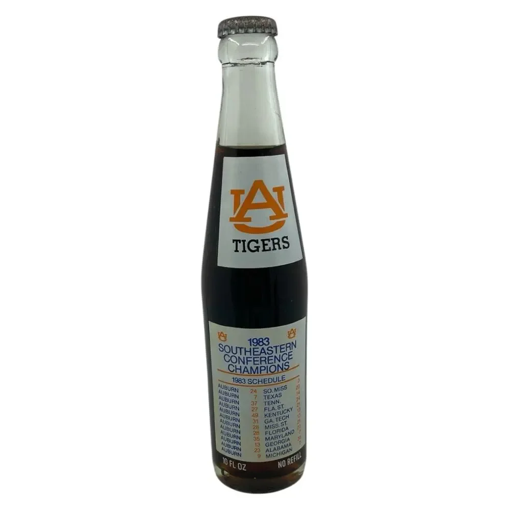 Vintage Auburn Tigers 1983 SEC Champions 1984 Sugar Bowl Coca-Cola‎ Bottle 10oz